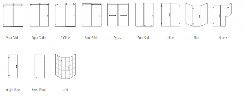 Gallery of different shower glass enclosure designs